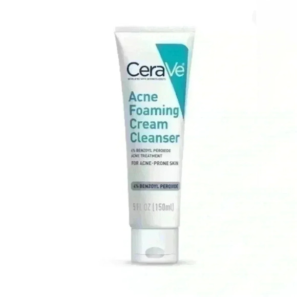 2 NWT CeraVe Acne Foaming Cream Face Cleanser, Acne Treatment Face Wash - Picture 1 of 5